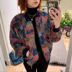 ❄️2/$40 Vintage Multicolored Bomber Jacket